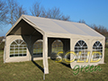 Partytent 4x6 meter met beige zeilen uit 550 gr/m² pvc