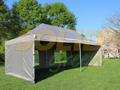 SolidGreen vouwtent met polyester zeilen (450 gr/m²), hier in afmeting 4x8m